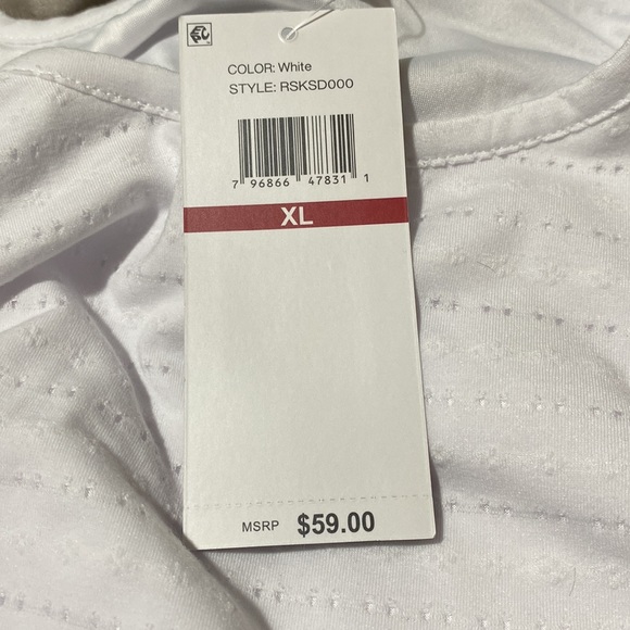 Rafaella Ladies Eyelet Top - White - Size XL - NWT - Picture 6 of 7